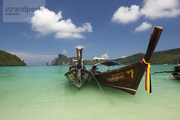 Boot  lang  langes  langer  lange  Südostasien  Krabi  Asien  Bucht  Thailand