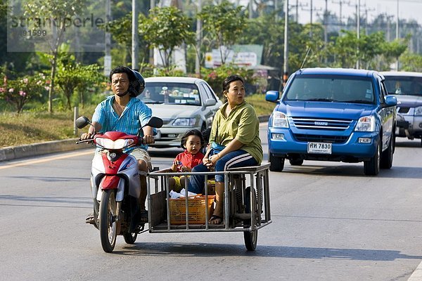 Bangkok Hauptstadt Reise Motorrad Seitenansicht Thailand
