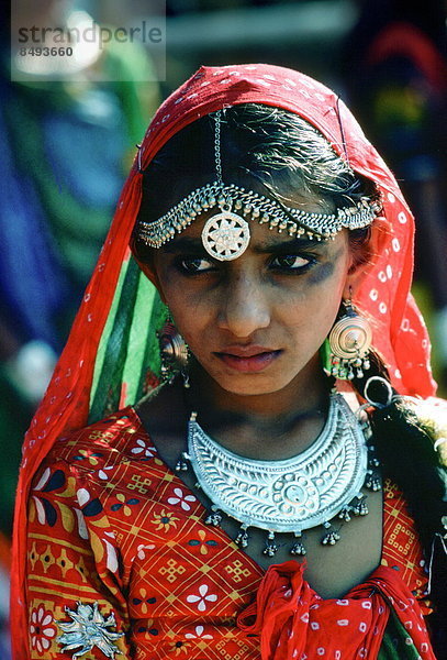 Dorf  jung  Festival  Mädchen  Indien