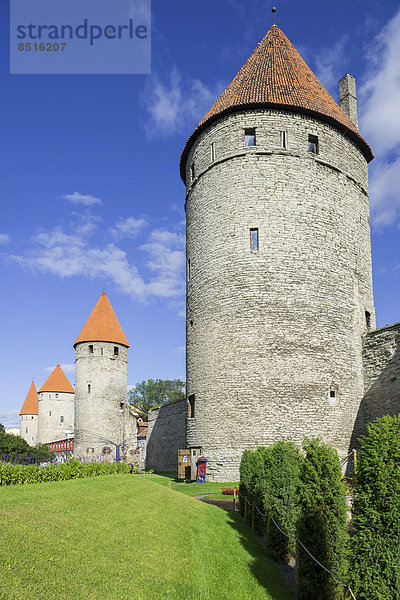 Türme der Stadtbefestigung  Vanalinn  Tallinn  Harju  Estland
