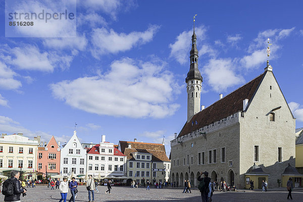 Tallinn Hauptstadt Estland Rathausplatz