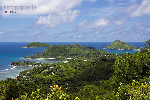 Ausblick auf die Insel Therese  Mahe  Seychellen