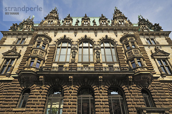 Seitenfassade  Hamburger Rathaus  Hamburg  Deutschland