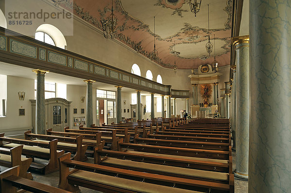 Innenraum der Schlosskirche  Bayreuther Rokoko  1753?1758  Bayreuth  Bayern  Deutschland