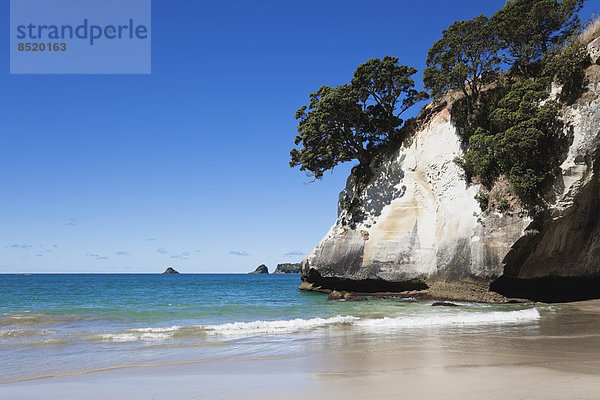 Neuseeland  Coromandel Peninsula  Cathedral Coße  Felsen am Strand