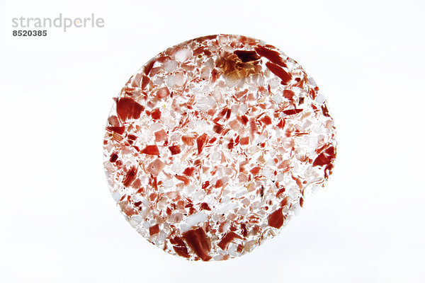 A slice aspic on white background