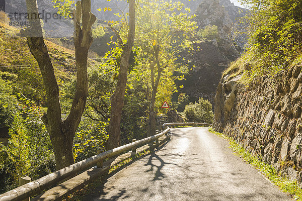 Spanien  Asturien  Nationalpark Picos de Europa  Ruta del Cares  kurvenreiche Straße