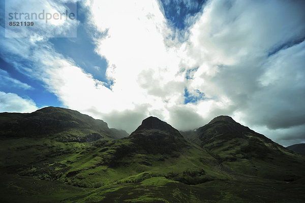 UK  Schottland  Glen Coe  ßiew zum Ort des Massakers von Glencoe