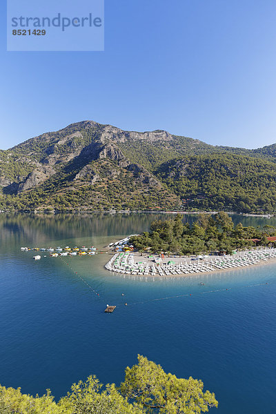 Turkey  Lycia  Beach and lagoon of Oeluedeniz