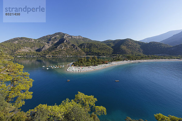 Turkey  Lycia  Beach and lagoon of Oeluedeniz