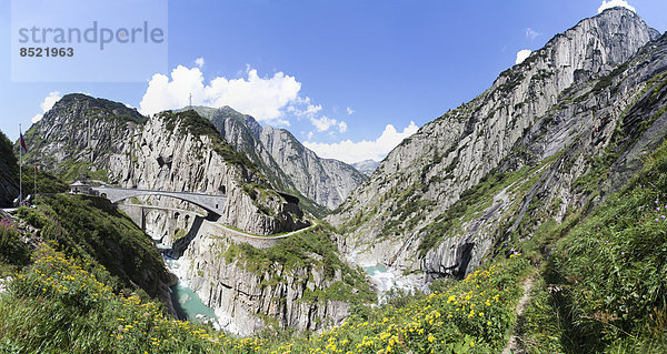 Switzerland  Uri  Deßil's Bridge in Schollenen Gorge