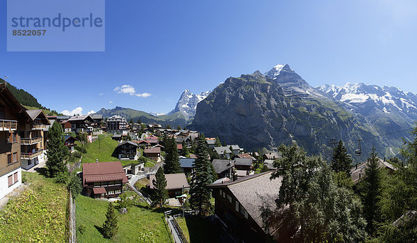 Schweiz  Berner Oberland  Murren  Blick auf den Eiger