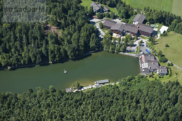 Luftbild  Riessersee  Garmisch-Partenkirchen  Werdenfelser Land  Oberland  Bayern  Deutschland