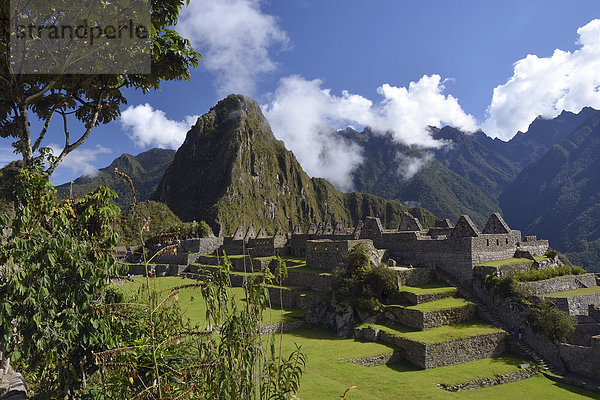 Inka-Ruinenstadt Machu Picchu  UNESCO-Weltkulturerbe  Urubamba-Tal  Anden  Peru