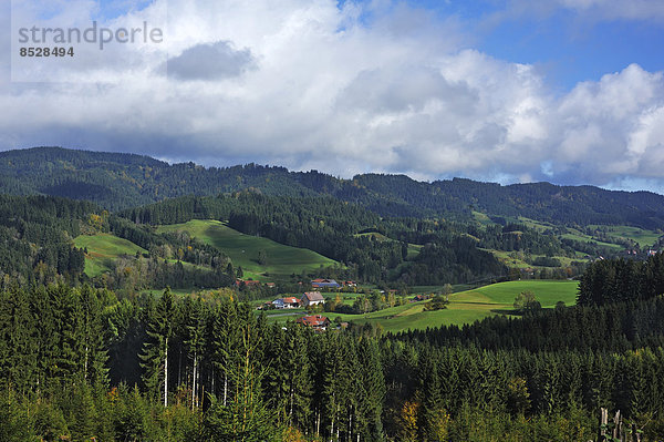 Berg Landschaft Ansicht Wald Bayern Deutschland