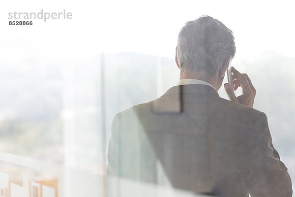 Geschäftsmann beim Telefonieren im Büro