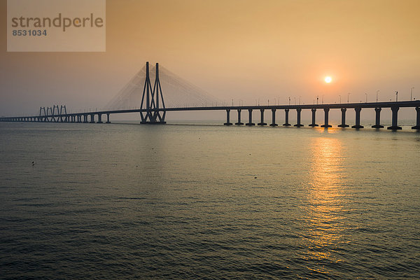 Brücke Bandra-Worli Sea Link oder Rajiv Gandhi Sea Link  Mahim Bay  Mumbai  Maharashtra  Indien