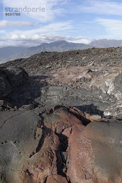 Naturdenkmal Tubo Volcánico de Todoque bei Las Manchas  Lavafluss von 1949  La Palma  Kanarische Inseln  Spanien
