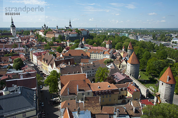 Tallinn Hauptstadt über Stadt Kirche Estland