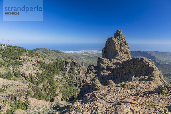 Gipfel vom Pico de las Nieves  Gran Canaria  Kanarische Inseln  Spanien