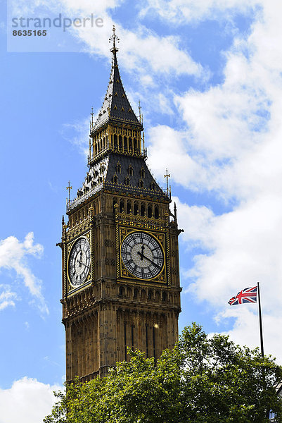 Elizabeth Tower oder Big Ben  Palast von Westminster  Unesco Weltkulturerbe  City of London  London Region  England  Großbritannien