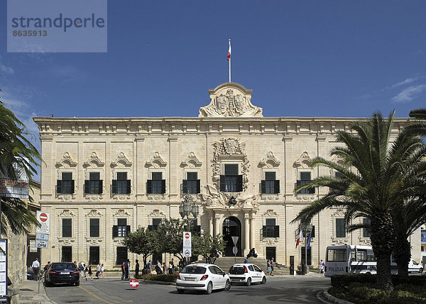 Der Renaissancepalast Auberge de Castille  Valletta  Malta