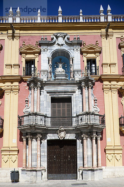 Bischofspalast  Barock  Plaza del Obispo  Altstadt  Malaga  Andalusien  Spanien