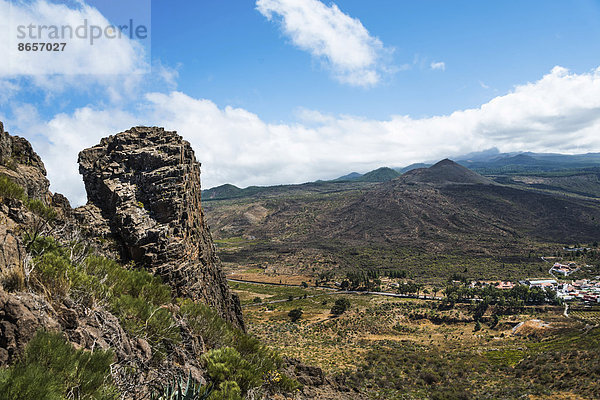 Vulkanlandschaft bei Santiago del Teide  Teneriffa  Kanarische Inseln  Spanien