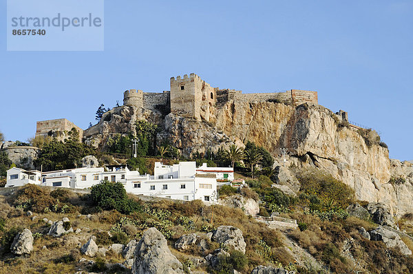 Maurische Burg  Salobrena  Costa del Sol  Provinz Granada  Andalusien  Spanien