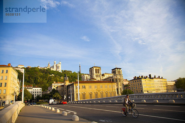 Basilika Notre-Dame de Fourvière  Altstadt  Vieux Lyon  UNESCO-Weltkulturerbe  Lyon  Rhône-Alpes  Frankreich