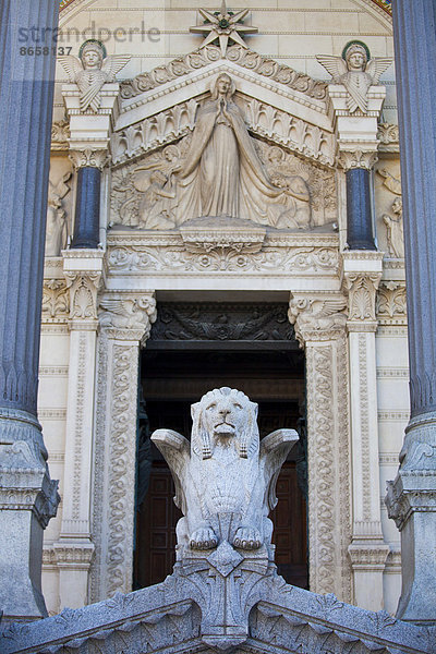 Basilika Notre-Dame de Fourvière  Altstadt  Vieux Lyon  UNESCO-Weltkulturerbe  Lyon  Frankreich
