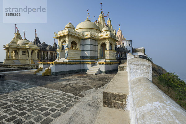 Palitana Tempel  Mount Shatrunjaya  Palitana  Gujarat  Indien