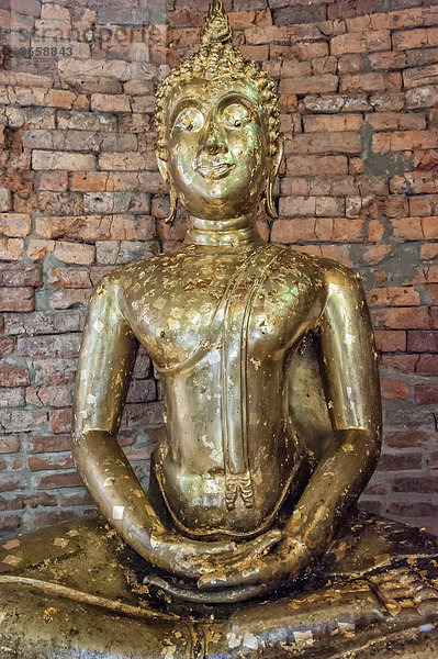 bedecken Statue Ayuthaya Buddha Thailand
