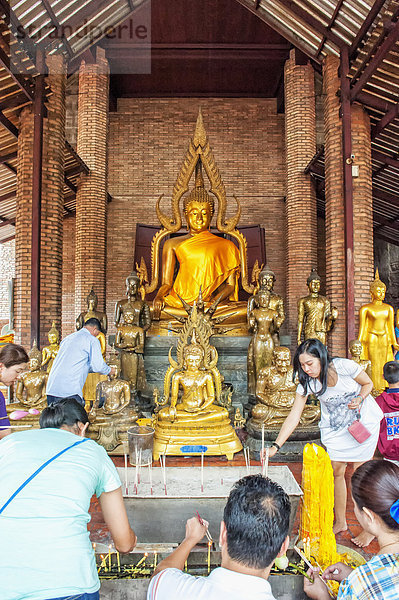 Buddha-Statuen  Wat Yai Chai Mongkhon  Ayutthaya  Thailand