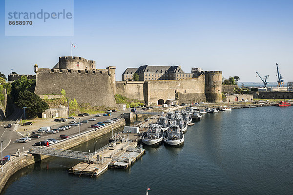 Marinehafen und Festung Brest Musée-Château National de La Marine  Brest  Bretagne  Frankreich