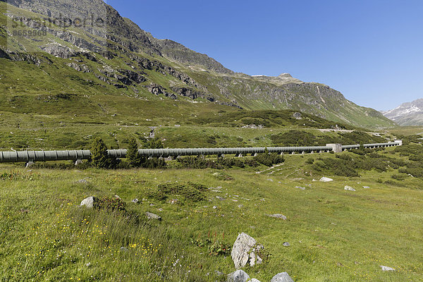 Wasserrohre vom Silvretta-Stausee  Bielerhöhe  Vermunt  Vorarlberg  Österreich