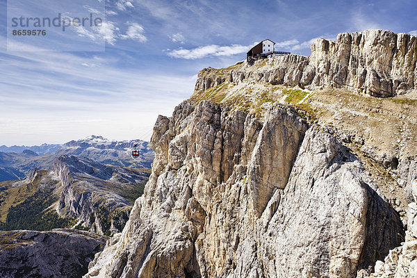 Hütte Berg Ignoranz Dolomiten Seilbahn Belluno Italien