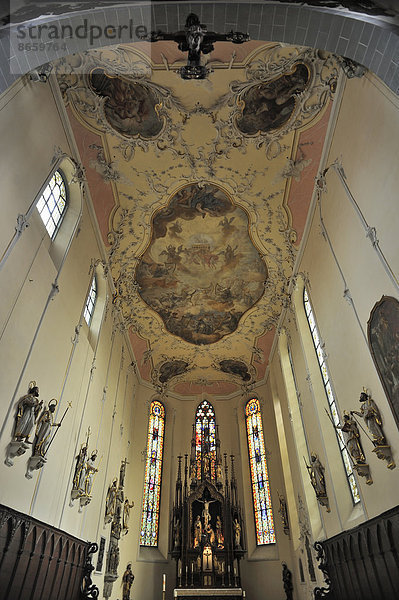Altarraum mit Deckenfresko  1770  von Franz Ludwig Herrmann  1723-1793  Stephanskirche  Konstanz  Baden-Württemberg  Deutschland