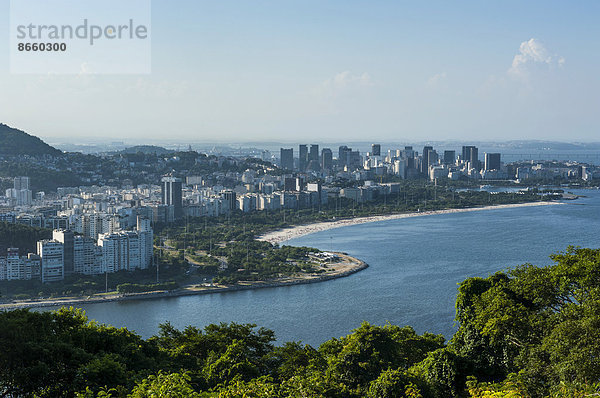 Ausblick vom Zuckerhut  Rio de Janeiro  Brasilien
