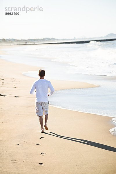 Mann  Strand  rennen  Mittelpunkt  Erwachsener