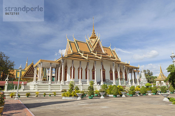 Silber-Pagode  Wat Preah Keo Morokot  Tempel des Smaragd-Buddhas  Königspalast-Komplex  Phnom Penh  Kambodscha