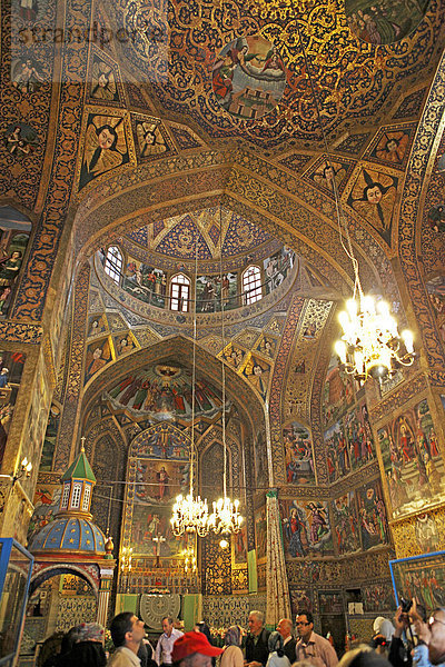 Wandmalereien in der armenischen Vank-Kathedrale  Unesco Weltkulturerbe  Jolfa-Viertel  Isfahan  Provinz Isfahan  Persien  Iran