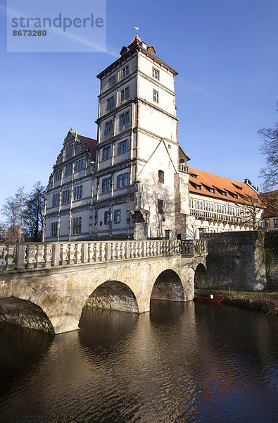 Schloss Brake  Weserrenaissance-Museum  Wasserburg  Lemgo  Nordrhein-Westfalen  Deutschland