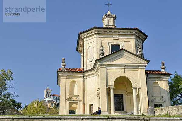 Kapelle XIV  historischer Pilgerweg zum Wallfahrtsort Santa Maria del Monte auf dem Sacro Monte di Varese  UNESCO Weltkulturerbe  Varese  Lombardei  Italien