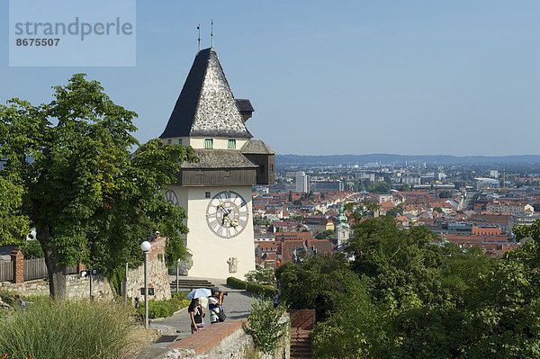 Uhrturm auf dem Schlossberg  Graz  Steiermark  Österreich