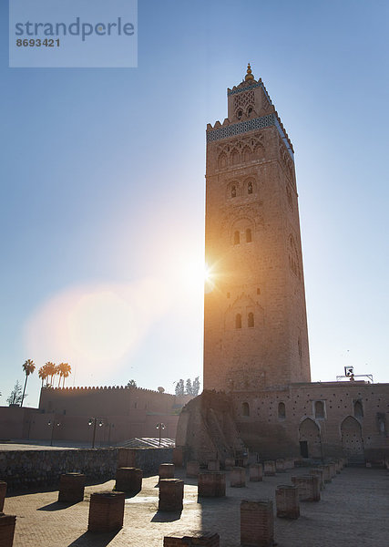 Marokko  Marrakesch  Koutobiya Moschee bei Sonnenuntergang