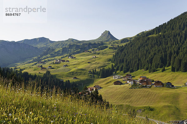 Österreich  Vorarlberg  Bregenzerwald  Damuels und Damuelser Mittagsspitze