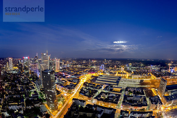Deutschland  Hessen  Frankfurt  Stadtbild bei Nacht