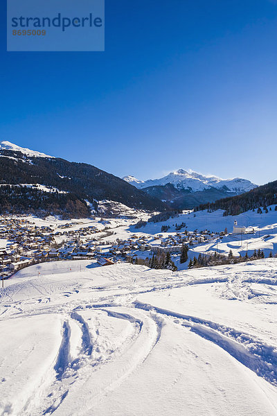 Schweiz  Graubünden  Savognin  Skigebiet  Skipisten