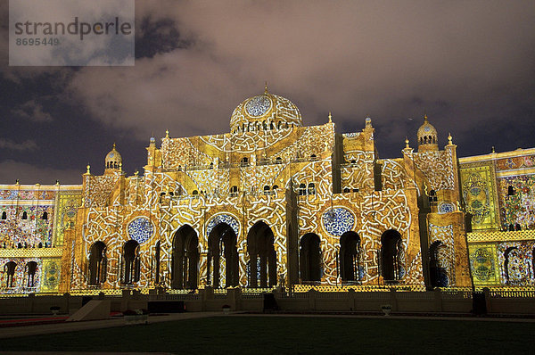Sharjah Licht-Festival  Museum für islamische Zivilisation  Sharjah  Emirat Schardscha  Vereinigte Arabische Emirate